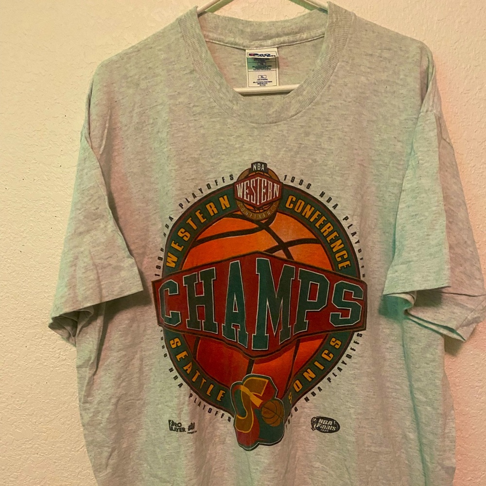 Men’s XL Seattle Sonics 1996 Western Conference Champions T-Shirt